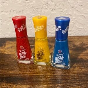 Sesame Street Insta-Dri Nail Polish Trio - Red, Yellow, Blue